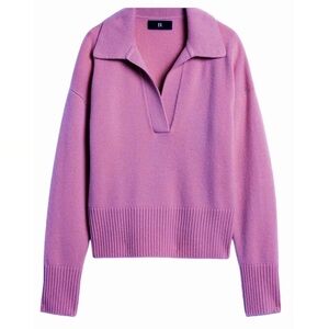 Lilac Collared Cashmere Sweater